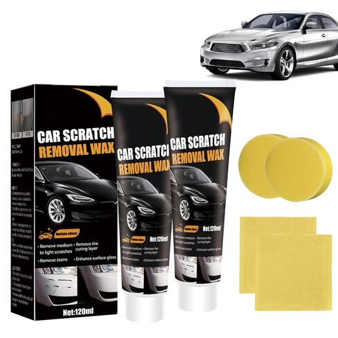 2Pcs Car Scratch Remover Wax, Professional Scratch Remover for Vehicles,Car Scratch Repair Paste with Wipe Sponge,Car Scratch Repair Paste for Deep Scratches with Wipe and Sponge in Kuwait