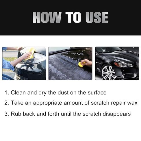2Pcs Car Scratch Remover Wax, Professional Scratch Remover for Vehicles,Car Scratch Repair Paste with Wipe Sponge,Car Scratch Repair Paste for Deep Scratches with Wipe and Sponge in Kuwait