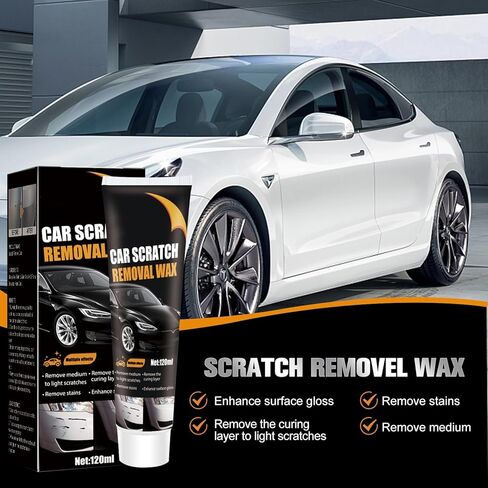 2Pcs Car Scratch Remover Wax, Professional Scratch Remover for Vehicles, Car Scratch Repair Paste for Deep Scratches with Wipe and Sponge,Universal Car Scratch Removal Wax for Deep Scratches Paste Kit in Kuwait