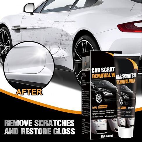2Pcs Car Scratch Remover Wax, Professional Scratch Remover for Vehicles, Car Scratch Repair Paste for Deep Scratches with Wipe and Sponge,Universal Car Scratch Removal Wax for Deep Scratches Paste Kit in Kuwait