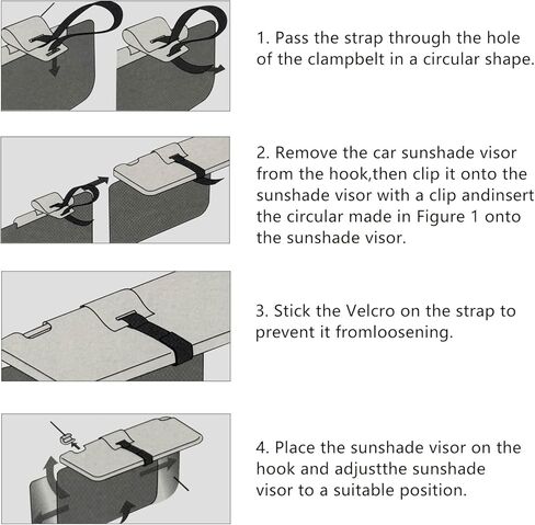 Sun Visor Extender for Car, Adjustable Visor Extender Sun Blocker, Polarized Car Sun Visor, Driving Extension for Glare/UV, Clip on Sun Visors in Kuwait