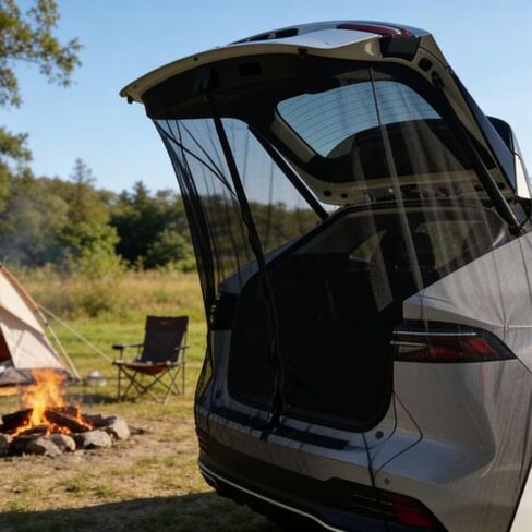 Car Tailgate Screen for AAA,Car Camping Tailgate Mesh Screen Ventilation Breathable and Anti-Mosquito Easy Installation in Kuwait