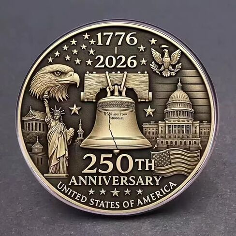 دبوس تذكاري للذكرى السنوية الـ 250 لعيد الاستقلال الأمريكي - دبوس معدني وطني، تذكار للحرية قابل للجمع (مجموعة من 5) in Kuwait