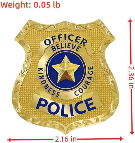 Police Cosplay Props，Cop Badge，Security Badge，Gift for Police Cosplayers in Kuwait