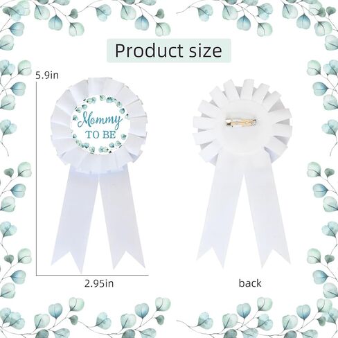 CoolerthingsDG، Daddy to be & Mommy to be Tinplate Badge Pin - زر استحمام الطفل هدايا جديدة للأب تكشف عن جنس الأطفال في الحفلات للصبي، زر روزيت أبيض للاحتفال بالطفل، إنه صبي (أبيض - أزرق) in Kuwait
