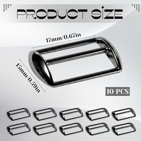 10 Pcs Metal Baseball Cap Buckle Alloy Tri-Glide Slides Buckles Adjustable Cap Strap Adjuster Baseball Hat Adjustment Buckle for Hat Purse Bag Backpack Making in Kuwait