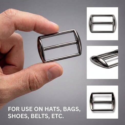 10 Pcs Metal Baseball Cap Buckle Alloy Tri-Glide Slides Buckles Adjustable Cap Strap Adjuster Baseball Hat Adjustment Buckle for Hat Purse Bag Backpack Making in Kuwait