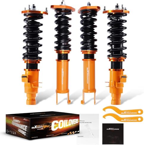 كويلوفيرس maxpeedingrods لسيارة إنفينيتي M35x M45x 2006-2010 AWD، لسيارة إنفينيتي G35x 2003-2008 AWD، لسيارة إنفينيتي G37x 2008-2013 AWD. طقم تعليق كويلوفيرس كامل الارتفاع قابل للتعديل، طقم خفض ذهبي in Kuwait