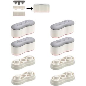 Bidet Bumper, 4PCS Height-increasing Pads, Universal Seat Bumper Kit with Strong Adhesive, Replacement Bumpers for Toilet Seat