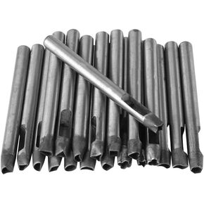 Leather Craft, 20 pcs/Set Leather Craft 6mm Carbon Leather Punch Hole Steel Flower Punch Hole Tool for Wallet/Belt Decoration Flower Punch Hole