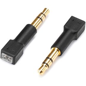 okcsc 0.78/0.75 2 Pin Female to 3.5mm Male Adapter Work for 2 Pin Cable Connected with Hifiman HE4XX HE-350 HE1000 HE-400i HE560 Headset Connector Black