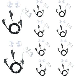 سماعة أذن بأنبوب صوتي مع ميكروفون PTT لـ Hytera HYT BD502 BD502i PD502 PD562 TC-508 TC-580 راديو لاسلكي 10 عبوات
