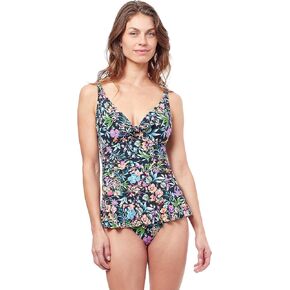 Profile by Gottex Women's Standard Flora V-Neck Swimdress