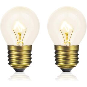 40 Watt Oven Light Bulb G45, 300℃ Hight Temp Appliance Light Bulbs Replacement for Oven, Refrigerator, Microwave, 110 to 130 Volt, Dimmable 2-Pack