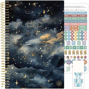 bloom daily planners 2024-2025 Academic Year Day Planner (July 2024 - July 2025) - 5.5" x 8.25" - Weekly/Monthly Agenda Organizer Book with Stickers & Bookmark - Midnight Sky