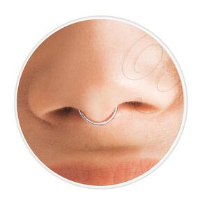 Silver Septum Ring – 925 Sterling Silver Septum – 20 Gauge 8mm Silver Body Jewelry