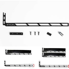 Fourth Level MFG Gemini Graphics Card Brace, Anti Sag, Deepcool GPU Support, Dual/Single Slot Compatible, Video Card Holder, Powder-Coated Steel, for Custom Gaming PC Case Mod, Bitcoin, Mining
