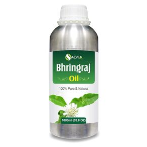 Bulk Bhringraj Oil (Eclipta alba) Carrier Oil 100% Pure & Natural Undiluted Unrefined Uncut Organic Standard Oil Cold Pressed Therapeutic Grade Aromatherapy Bulk Oil 1000ml/33.8fl oz
