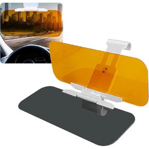 jeseny 1 Pack Car Interior Sun Visor, 2 in 1 Day Night Anti-Glare Visor Extender, Auto Sun Anti-UV Block Sunshade, 12.6" x 4.7" Car Universal HD Vision Safety Driving Goggles (Stretch Model)