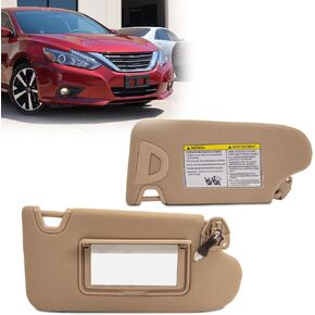 Left Driver & Right Passenger Side Sun Visor Replacement for 2013 2014 2015 2016 2017 2018 Nissan Altima with Sunroof 96401-3TA2A,96400-3TA2A,1 Pair(Gray)