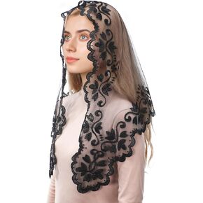 Catholic Chapel Veils for Women: Christian Flower Lace Mantilla Veils Catholic Church Head Coverings Latin Mass
