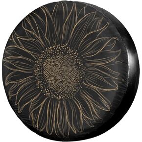 Delerain Spare Tire Covers Compass Rose Wheel Cover Sun Protector Waterproof for RV Truck Trailer SUV and Many Vehicle (14 Inch for Diameter 23"-27")