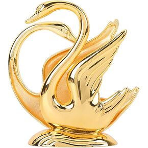 Gold Napkin Holder, Rustproof Metal Swan Napkin Holder, Elegant Golden Modern Table Serviette Holder, Durable Tissue Dispenser Stand for Home, Restaurant, Kitchen, Bar, Hotel
