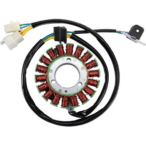 WOOSTAR 18 Coil 5 Wire Stator Magneto Replacement for Suzuki GN250 1982-2001 TU250 1997-2016 OEM 32101-38302