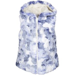 Widgeon Girls' Faux Fur Hooded Zip Vest 3412