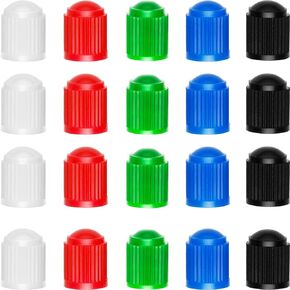 Outus 20 Pack Tyre Valve Dust Caps for Car, Motorbike, Trucks, Bike, Bicycle (Multi Color)