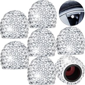 Frienda 12 Pieces Rhinestone Tire Valve Caps Bling Car Tire Valve Caps Crystal Tire Caps Dustproof Bling Valve stem Cap Attractive Bling Car Accessories for Car Auto Decoration
