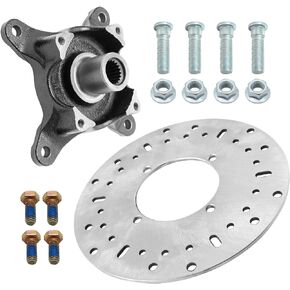 Front Wheel Hub & Studs & Brake Rotor for Polaris Ranger 400 425 500 570 650 700 800 TM ETX EV Magnum-4x4-HDS 5135207 5131935 5244314 7518378