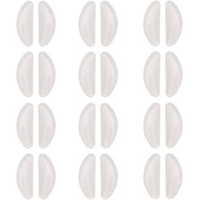 Upgraded Eyeglasses Silicone Nose Pads, 12pairs Adhesive Silicone Anti-Slip Eyewear Nose Pads Cushions for Eyeglasses Eyeglass Sunglasses 1.8mm Black