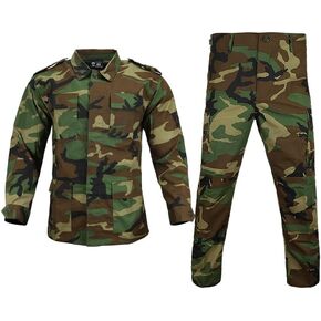MGFLASHFORCE Army Uniform for Men Camo Military Suit OutFit BDU Jacket and Pants