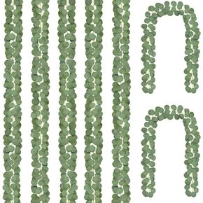 CEWOR 16pcs Eucalyptus Garland, Greenery Garland for Table, Artificial Eucalyptus Leaves Eucalyptus Vines for Wedding Party Wall Room Decoration