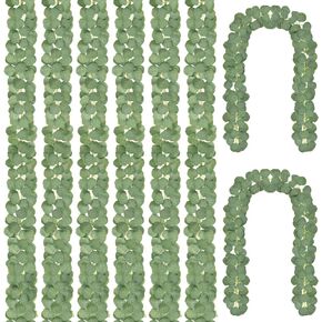 CEWOR 16pcs Eucalyptus Garland, Greenery Garland for Table, Artificial Eucalyptus Leaves Eucalyptus Vines for Wedding Party Wall Room Decoration