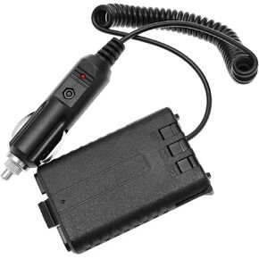 Create idea Car Power Adapter for Walkie-Talkie Compatible with Baofeng UV-5R/ UV-5RE Plus/UV-5RA Plus Car Intercom Power Adapter 12V Black
