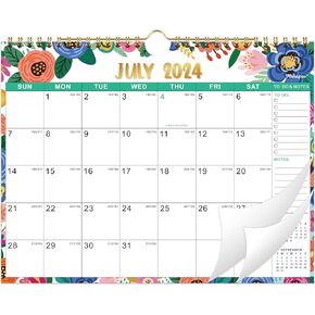 Calendar 2025-2026 - Wall Calendar 2025-2026, Jul. 2025 to Dec. 2026, 11" x 8.5", 18 Monthly Wall Calendar 2025-2026 with Thick Paper + Julian Date - Floral