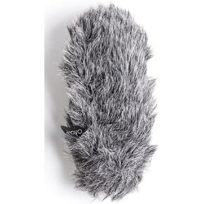 Movo WS-G8 Furry Outdoor Microphone Windscreen Muff Custom Fit for Rode VideoMic Pro (Dark Gray)