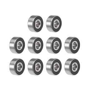 uxcell R3-2RS Deep Groove Ball Bearing 3/16-inchx1/2-inchx0.196-inch Sealed Z2 Lever Bearings 10pcs