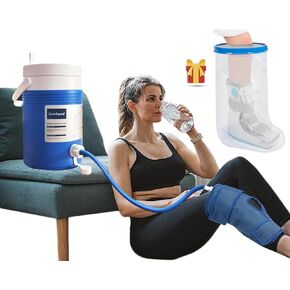 Ice Machine for Knee After Surgery, Cold Therapy Machine for Knee Replacement, Strong Cryotherapy Pain Relief Treatment for Post-Surgery Care, ACL, MCL, Swelling, Sprains, and Other Injuries
