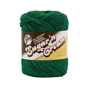 خيوط Lily Sugar 'N Cream الصلبة الأصلية، 2.5 أونصة، مقاس متوسط ​​4، 100% قطن - صنوبر داكن - يُغسل ويُجفف في الغسالة