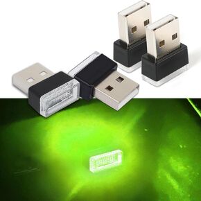 4PCS USB LED Car Interior Atmosphere Lamp, Car Interior LED Lights, Plug-in USB Interface Trunk Ambient Lighting Kit, Universal Vehicle Interior Accessories Mini LED USB Lights for Car Decoration