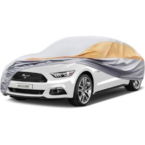 Multilayers Hatchback Car Cover Waterproof All Weather for Automobiles, Heavy Duty Outdoor Full Exterior Covers Zipper Cotton, A1-Fit KIA Rio, Honda Fit Ford Fiesta Toyota Yaris Chevy Bolt etc