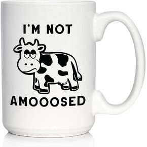 Bevvee Not Amooosed Ceramic Coffee Mug for Cow Gifts - 11 oz in Saudi Arabia