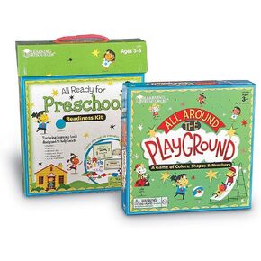 Learning Resources All Ready for Preschool Readiness Kit - 60 Activities Set, Ages 3+, Kindergartner Preparation Kit, Preschool Homeschool, Preschool Curriculum Kit