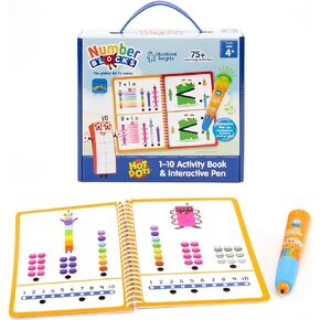Educational Insights Hot Dots Numberblocks Workbook Numbers 1-10 with Interactive Pen, 75+ Activities, Gift for Kids Ages 4+