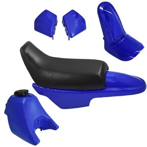 Motorcycle Complete Fairing Plastic Kit w/Seat Front Rear Fairing Gas Tank Body Assembly Replacement for Yamaha PW50 PY50 PW 50 PY 50 All Years Black