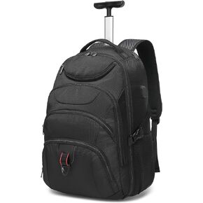 Rolling Backpack,Wheeled Backpack,Carry on Luggage Business Bag, Overnight College Computer Backpack Trolley Suitcase for Men Women Adults to Travel