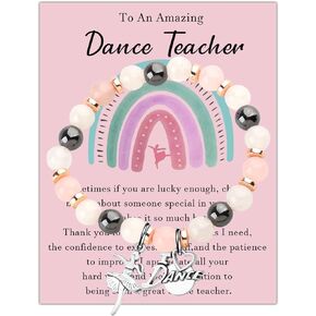 WSNANG Dance Teacher Gift Dance Teacher Appreciation Bracelet for Teachers End of Year Jewelry Gift for Dance Team